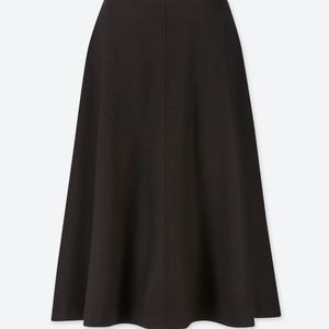 High-waisted wool midi skirt